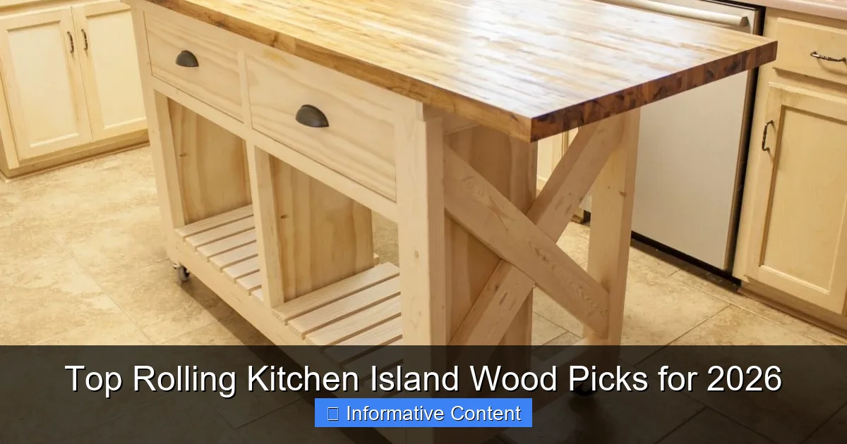 Top Rolling Kitchen Island Wood Picks for 2026