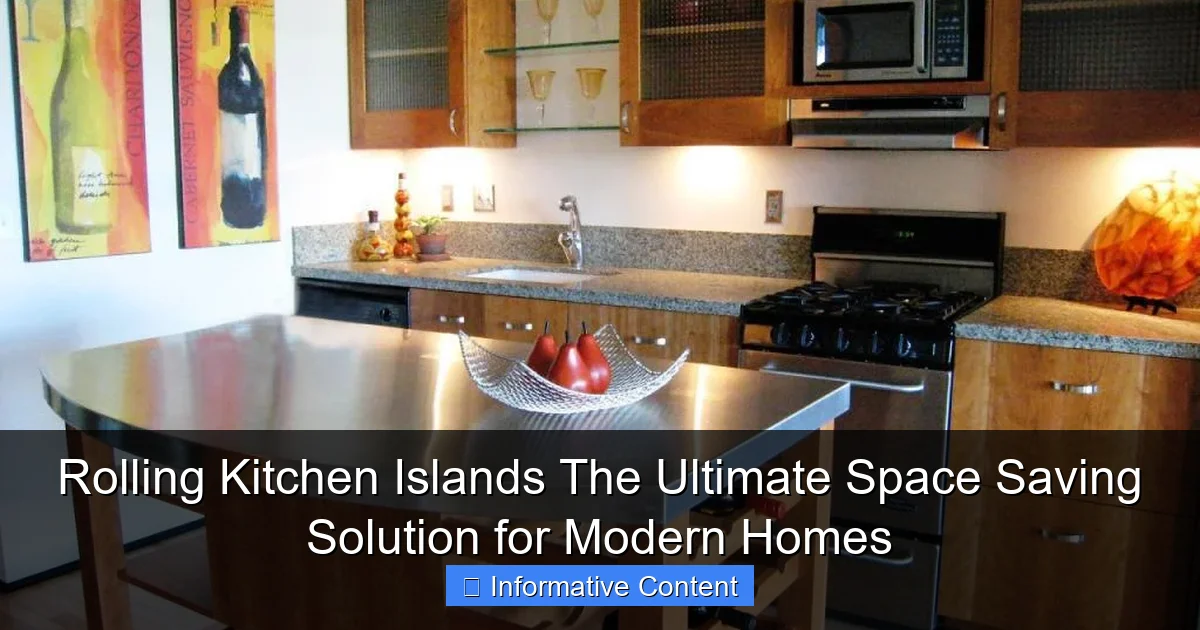 Rolling Kitchen Islands The Ultimate Space Saving Solution for Modern Homes