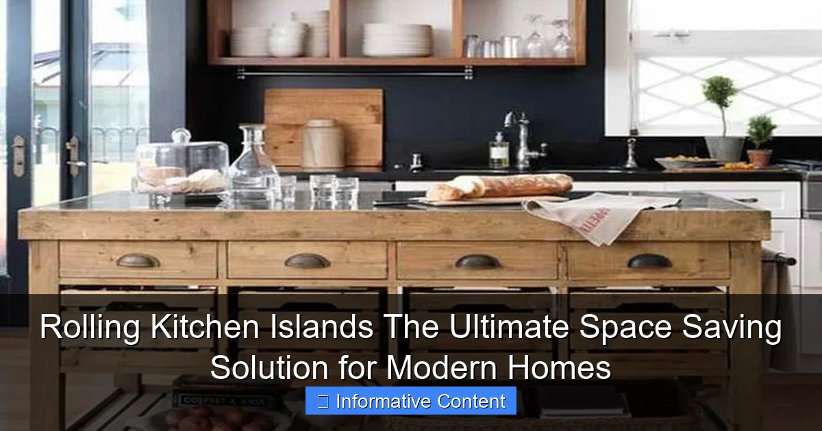 Rolling Kitchen Islands The Ultimate Space Saving Solution for Modern Homes