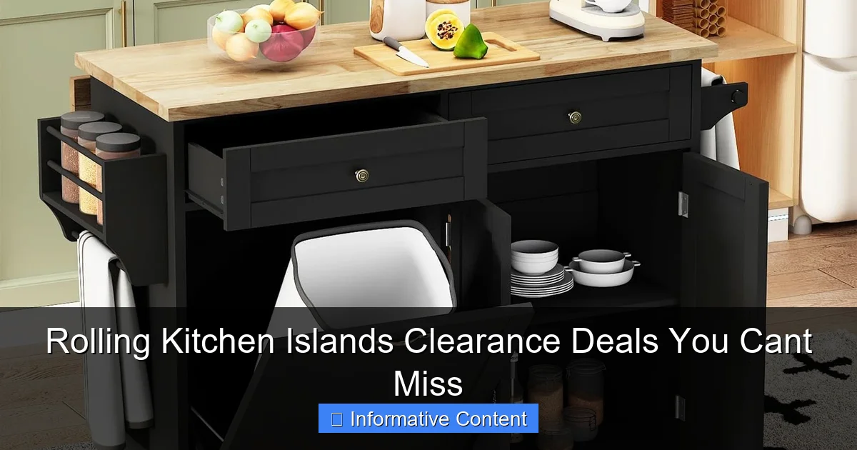 Rolling Kitchen Islands Clearance Deals You Cant Miss