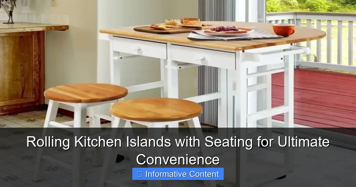 Rolling Kitchen Islands with Seating for Ultimate Convenience