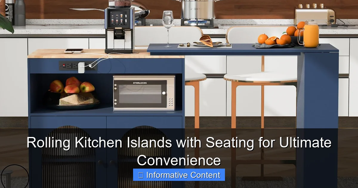 Rolling Kitchen Islands with Seating for Ultimate Convenience