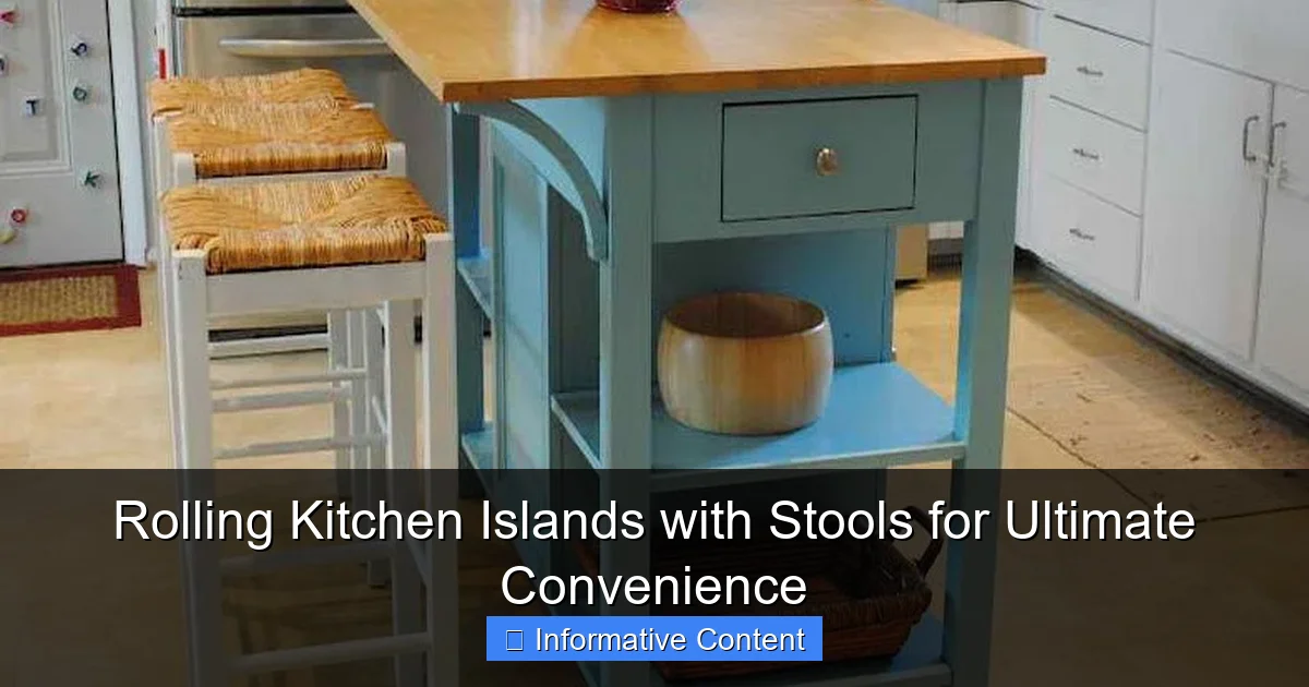 Rolling Kitchen Islands with Stools for Ultimate Convenience