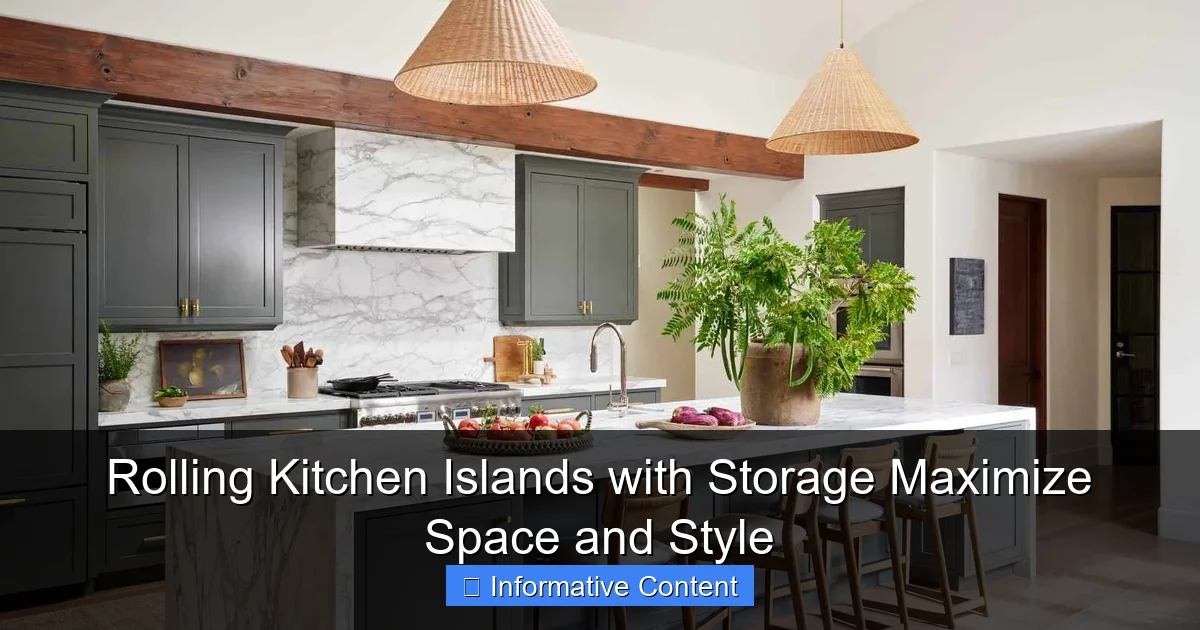 Rolling Kitchen Islands with Storage Maximize Space and Style