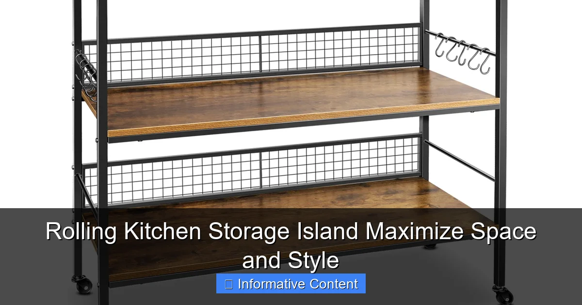 Rolling Kitchen Storage Island Maximize Space and Style