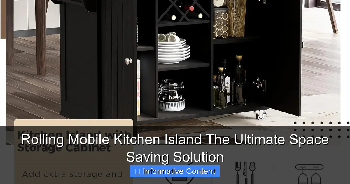 Rolling Mobile Kitchen Island The Ultimate Space Saving Solution
