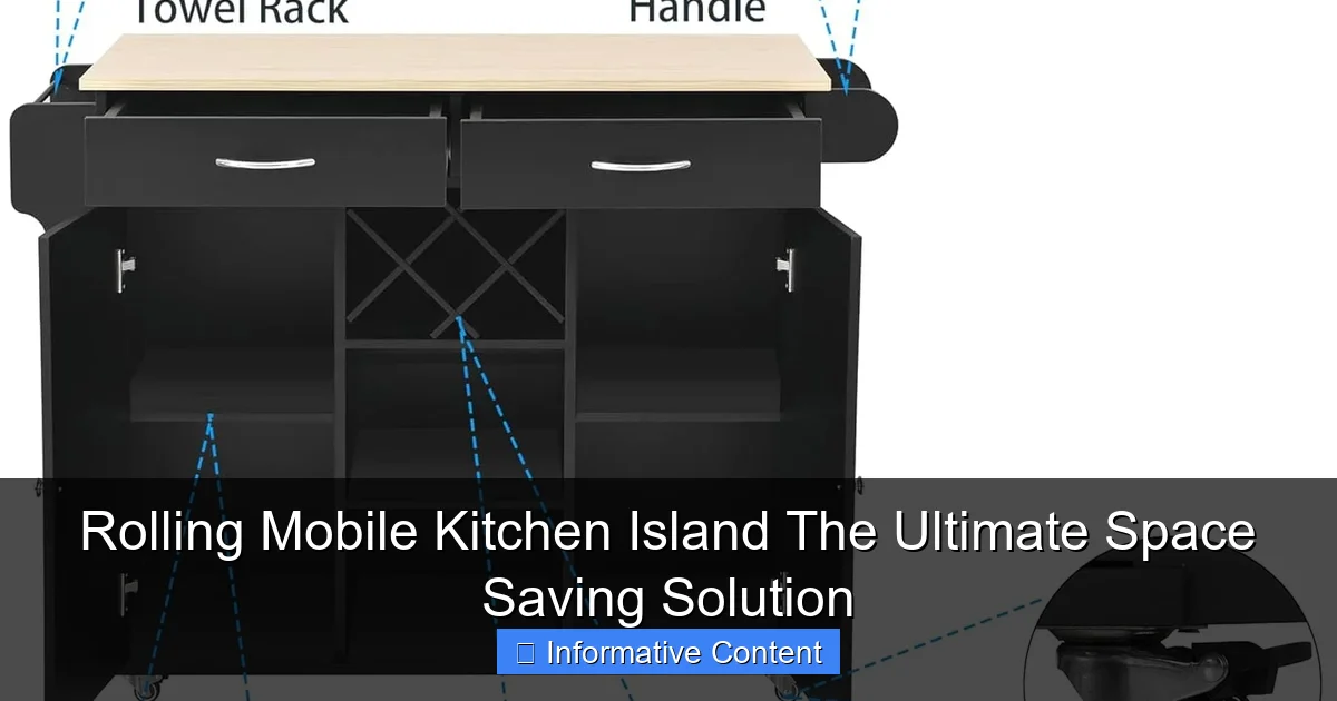 Rolling Mobile Kitchen Island The Ultimate Space Saving Solution