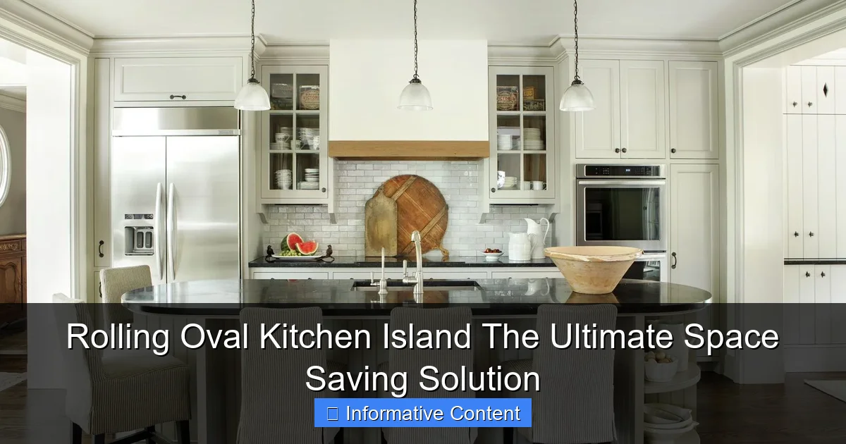 Rolling Oval Kitchen Island The Ultimate Space Saving Solution