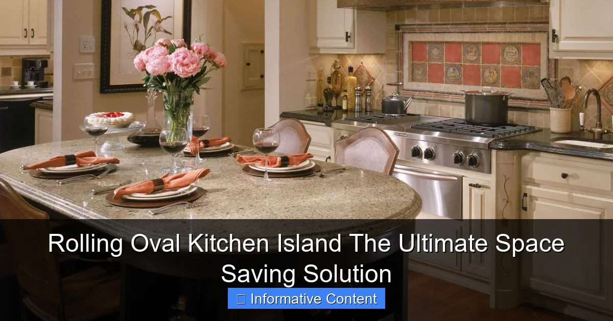Rolling Oval Kitchen Island The Ultimate Space Saving Solution