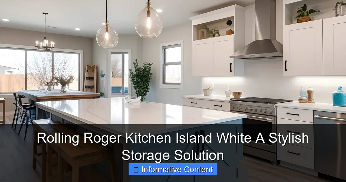 Rolling Roger Kitchen Island White A Stylish Storage Solution