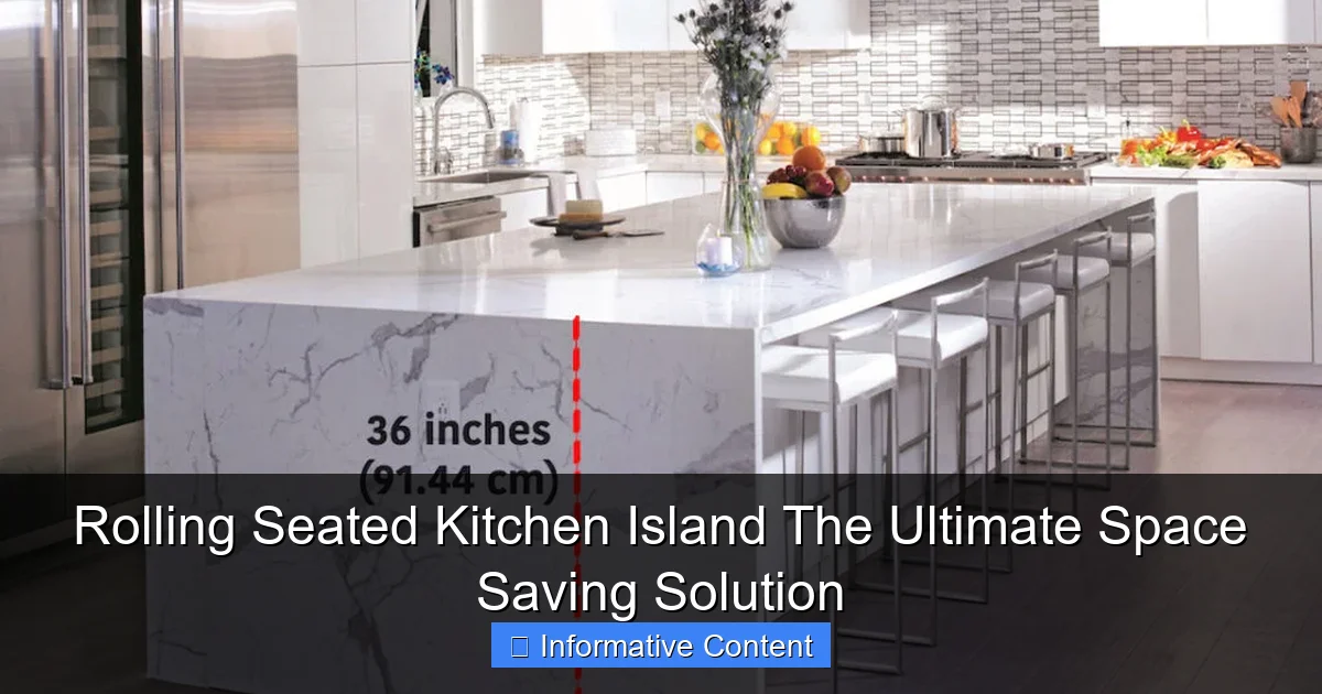 Rolling Seated Kitchen Island The Ultimate Space Saving Solution