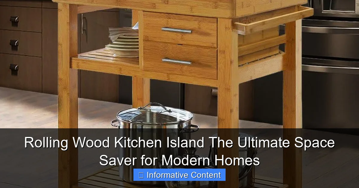 Rolling Wood Kitchen Island The Ultimate Space Saver for Modern Homes