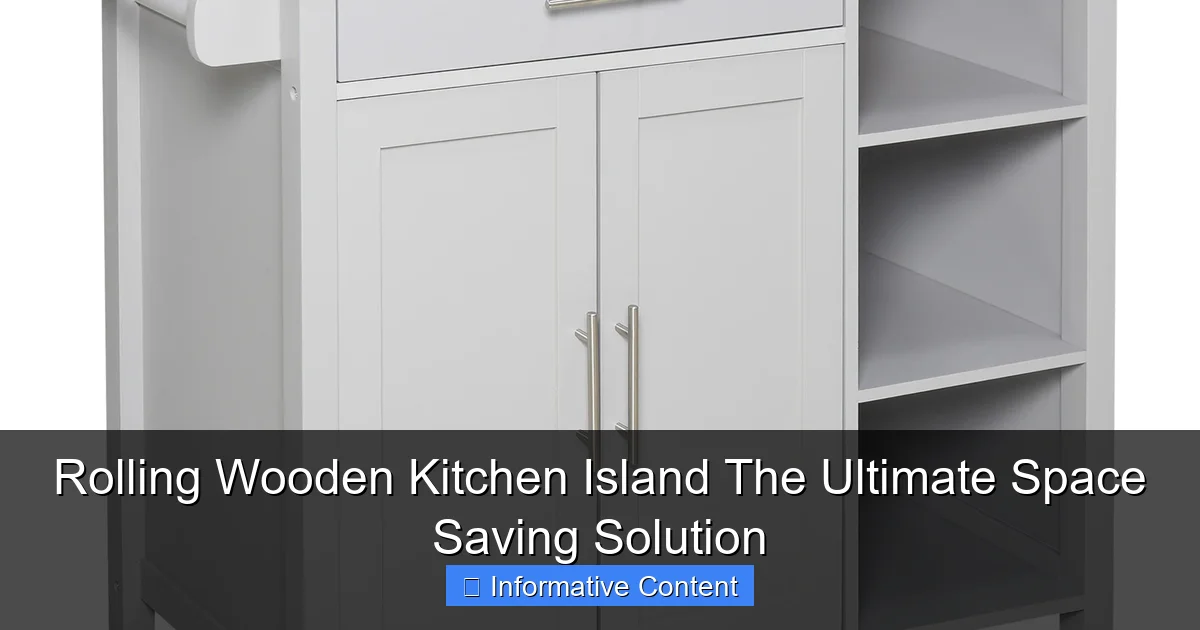 Rolling Wooden Kitchen Island The Ultimate Space Saving Solution