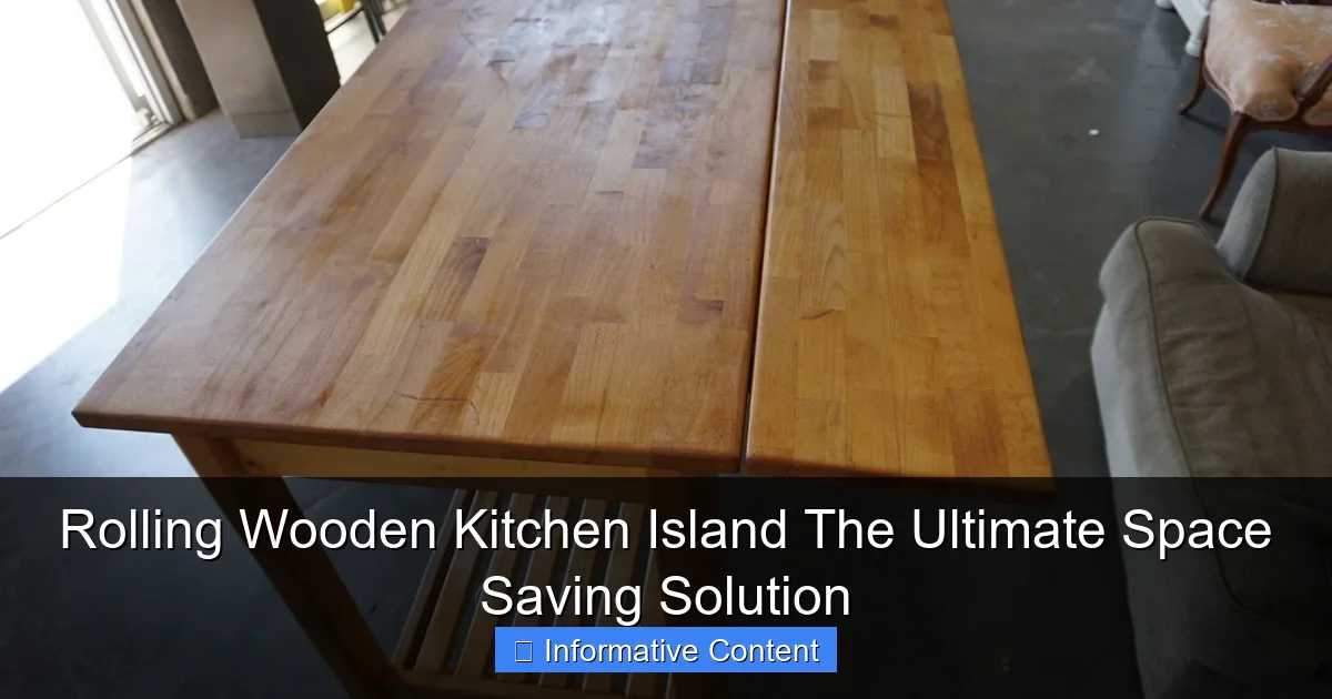 Rolling Wooden Kitchen Island The Ultimate Space Saving Solution