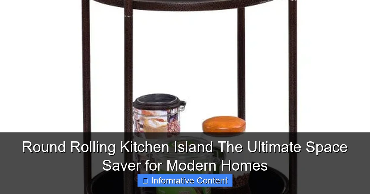 Round Rolling Kitchen Island The Ultimate Space Saver for Modern Homes