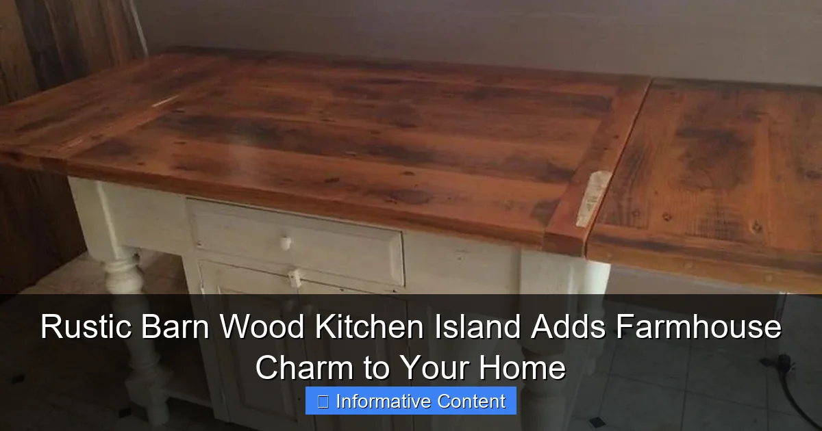 Rustic Barn Wood Kitchen Island Adds Farmhouse Charm to Your Home