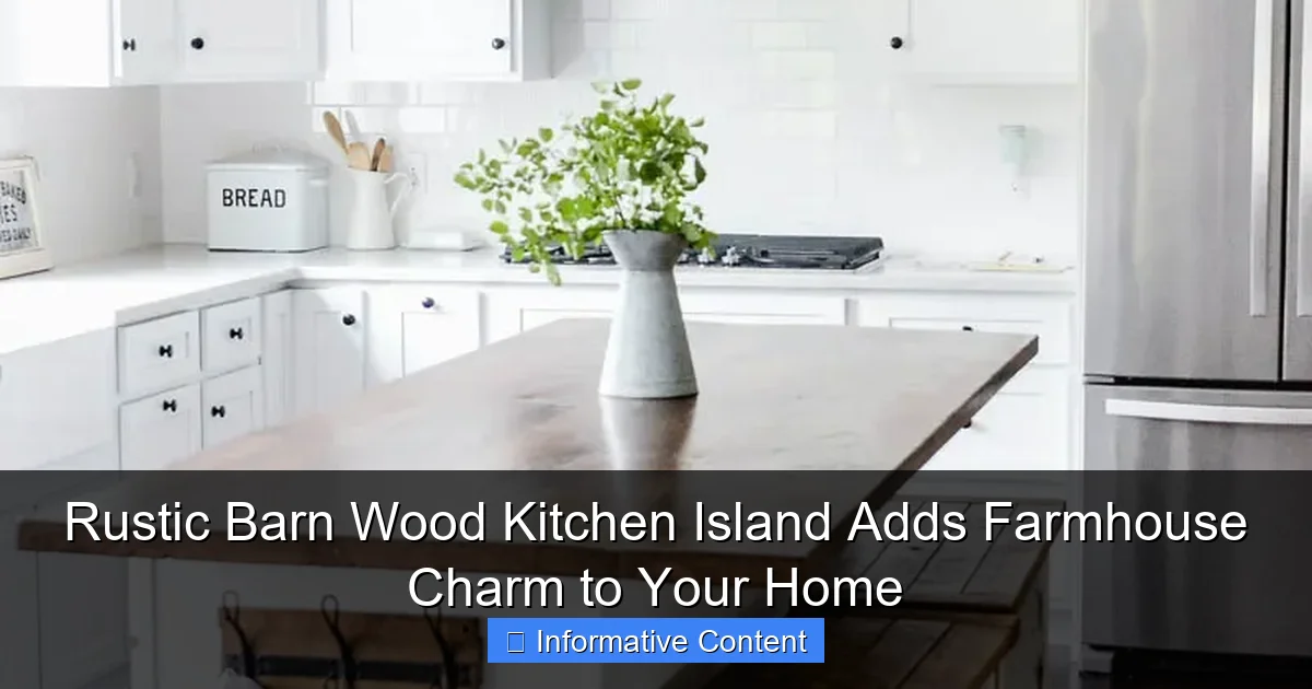 Rustic Barn Wood Kitchen Island Adds Farmhouse Charm to Your Home