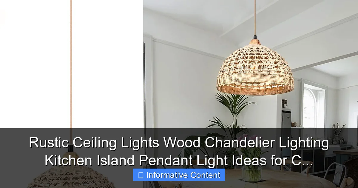 Rustic Ceiling Lights Wood Chandelier Lighting Kitchen Island Pendant Light Ideas for C...