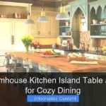 Rustic Farmhouse Kitchen Island Table and Chairs for Cozy Dining