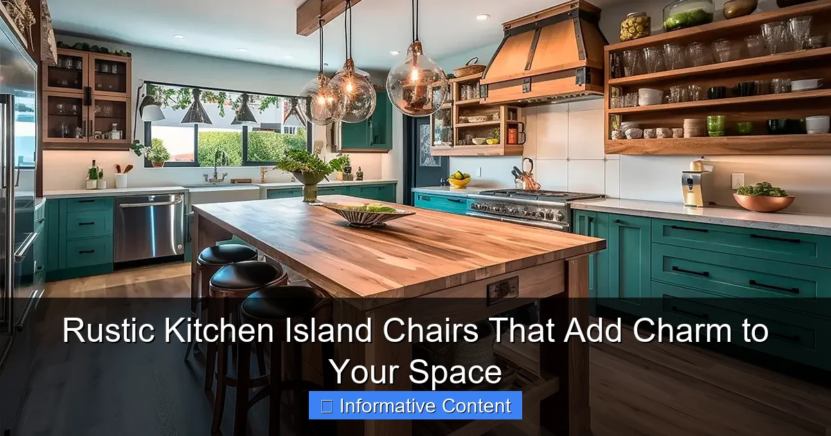 Rustic Kitchen Island Chairs That Add Charm to Your Space