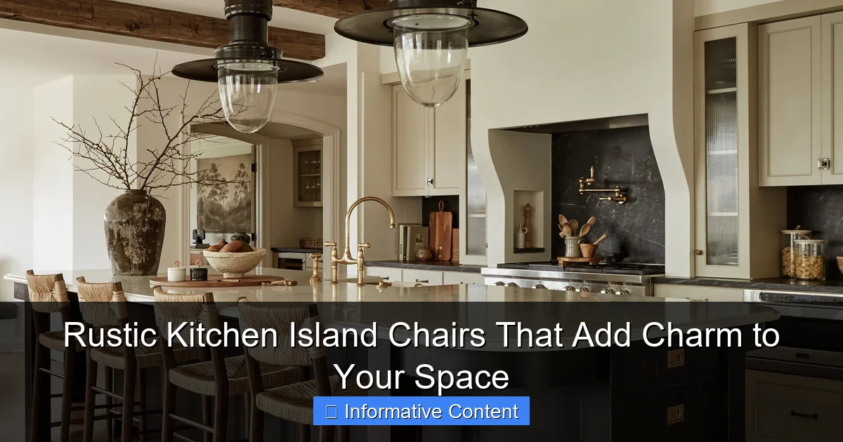 Rustic Kitchen Island Chairs That Add Charm to Your Space