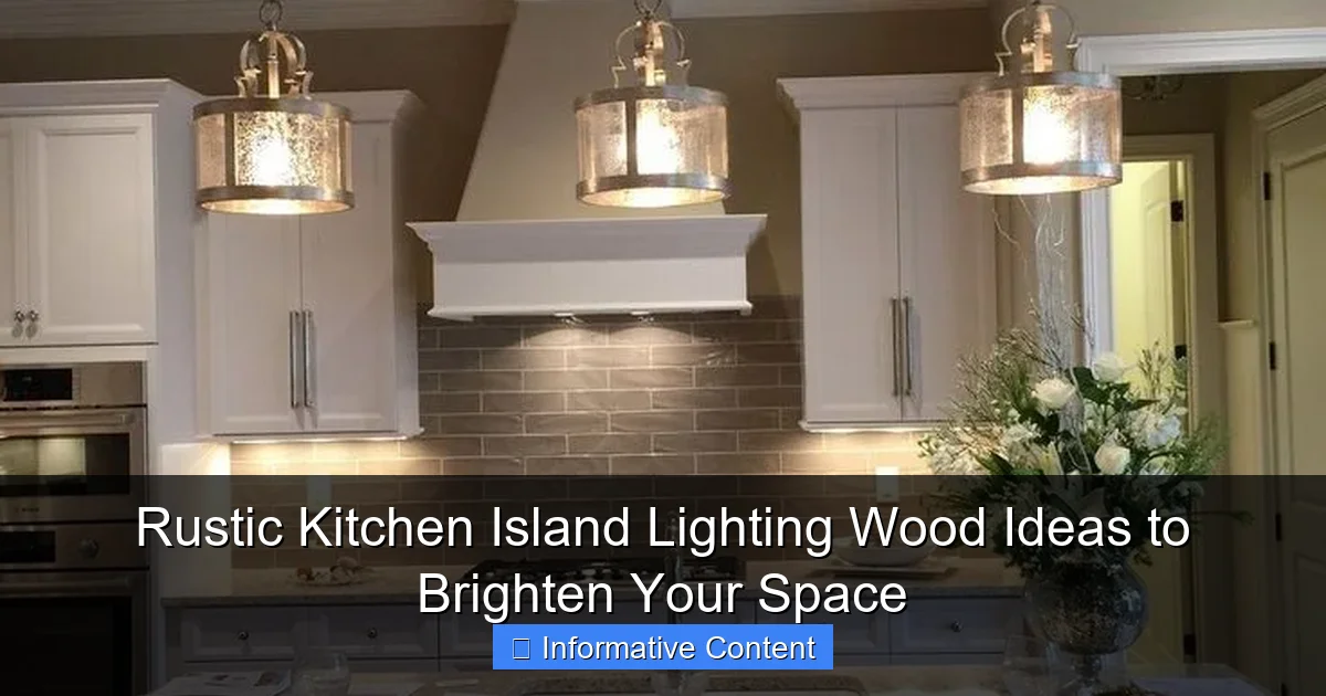 Rustic Kitchen Island Lighting Wood Ideas to Brighten Your Space