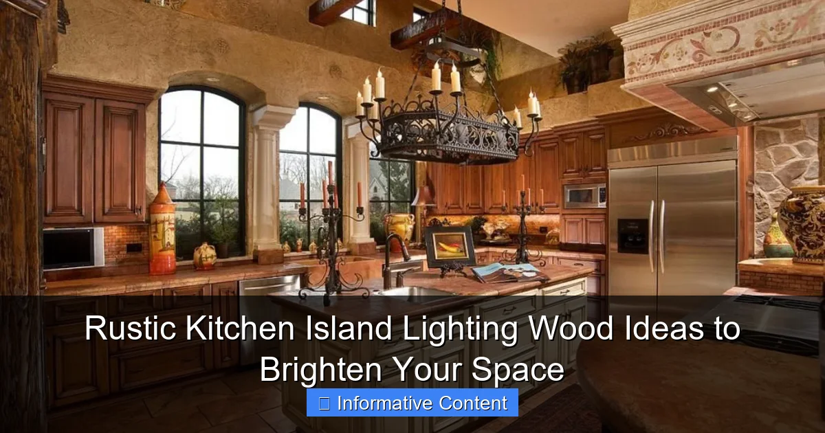 Rustic Kitchen Island Lighting Wood Ideas to Brighten Your Space