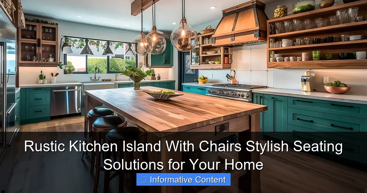 Rustic Kitchen Island With Chairs Stylish Seating Solutions for Your Home