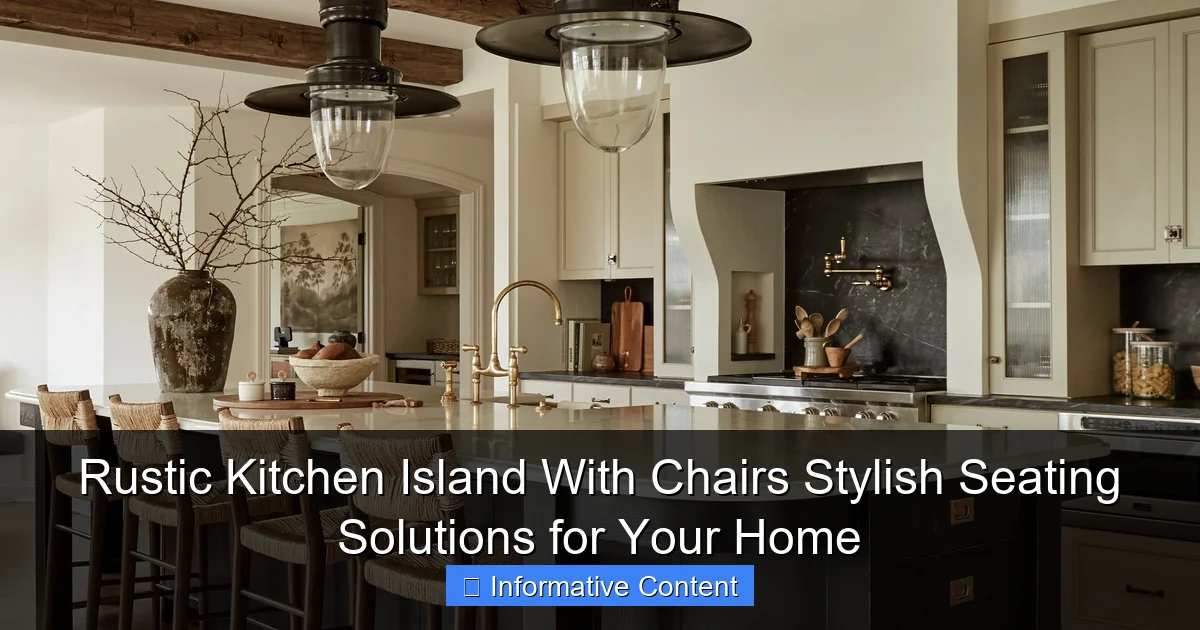 Rustic Kitchen Island With Chairs Stylish Seating Solutions for Your Home
