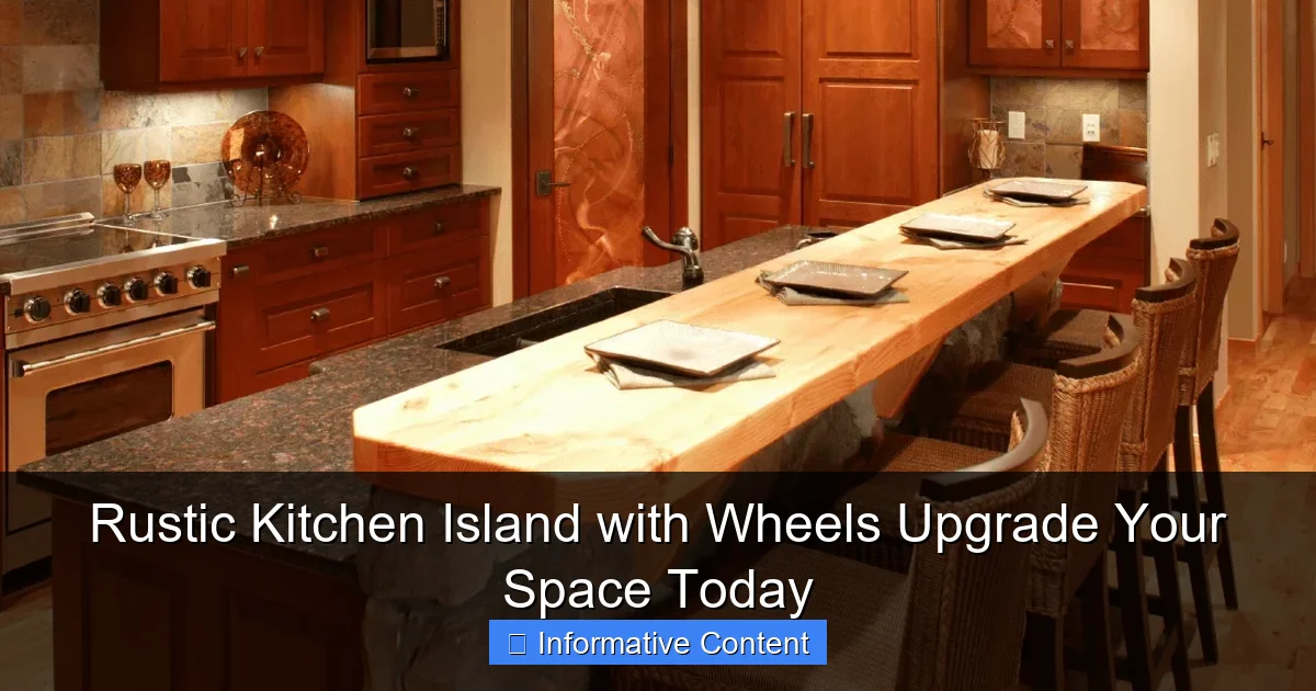 Rustic Kitchen Island with Wheels Upgrade Your Space Today