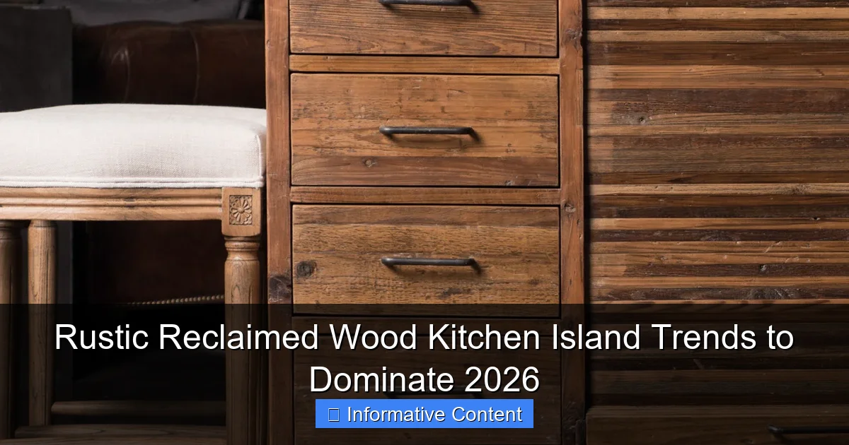 Rustic Reclaimed Wood Kitchen Island Trends to Dominate 2026