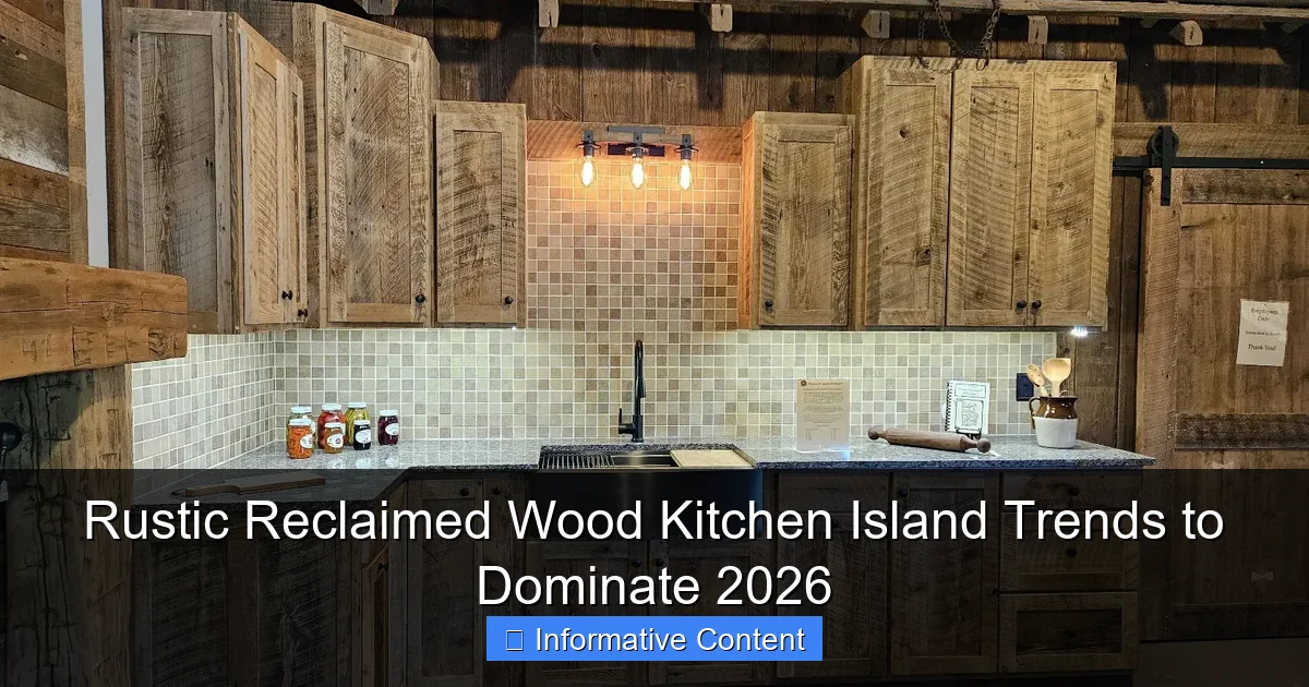 Rustic Reclaimed Wood Kitchen Island Trends to Dominate 2026