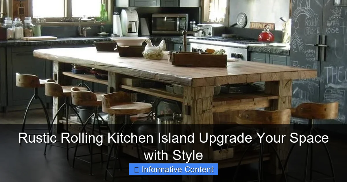 Rustic Rolling Kitchen Island Upgrade Your Space with Style