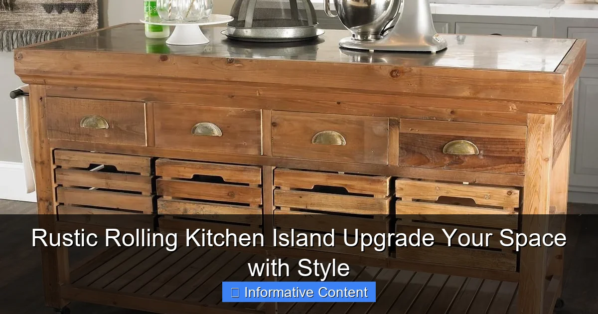 Rustic Rolling Kitchen Island Upgrade Your Space with Style