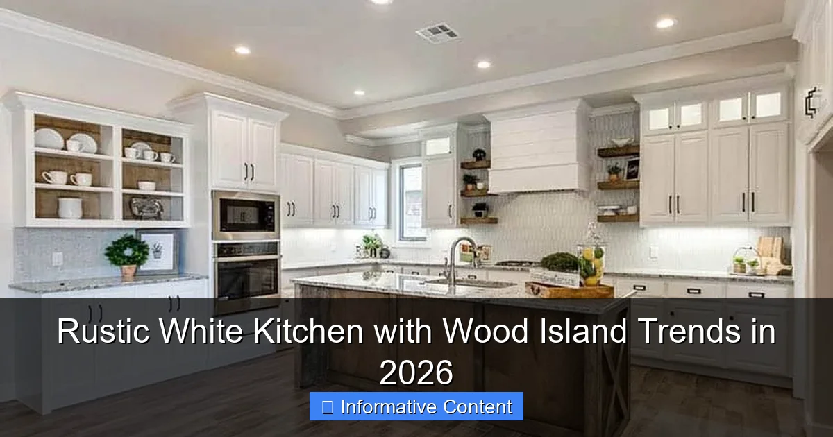 Rustic White Kitchen with Wood Island Trends in 2026