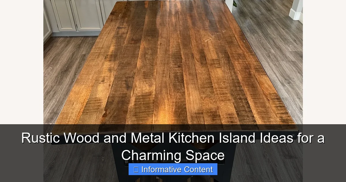 Rustic Wood and Metal Kitchen Island Ideas for a Charming Space