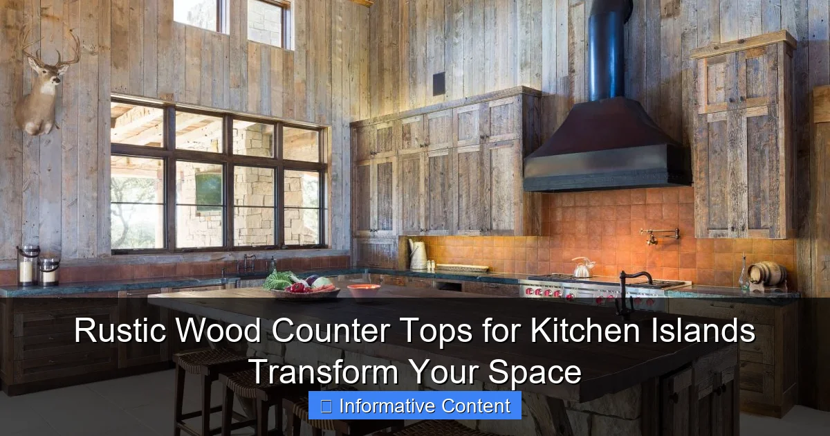 Rustic Wood Counter Tops for Kitchen Islands Transform Your Space