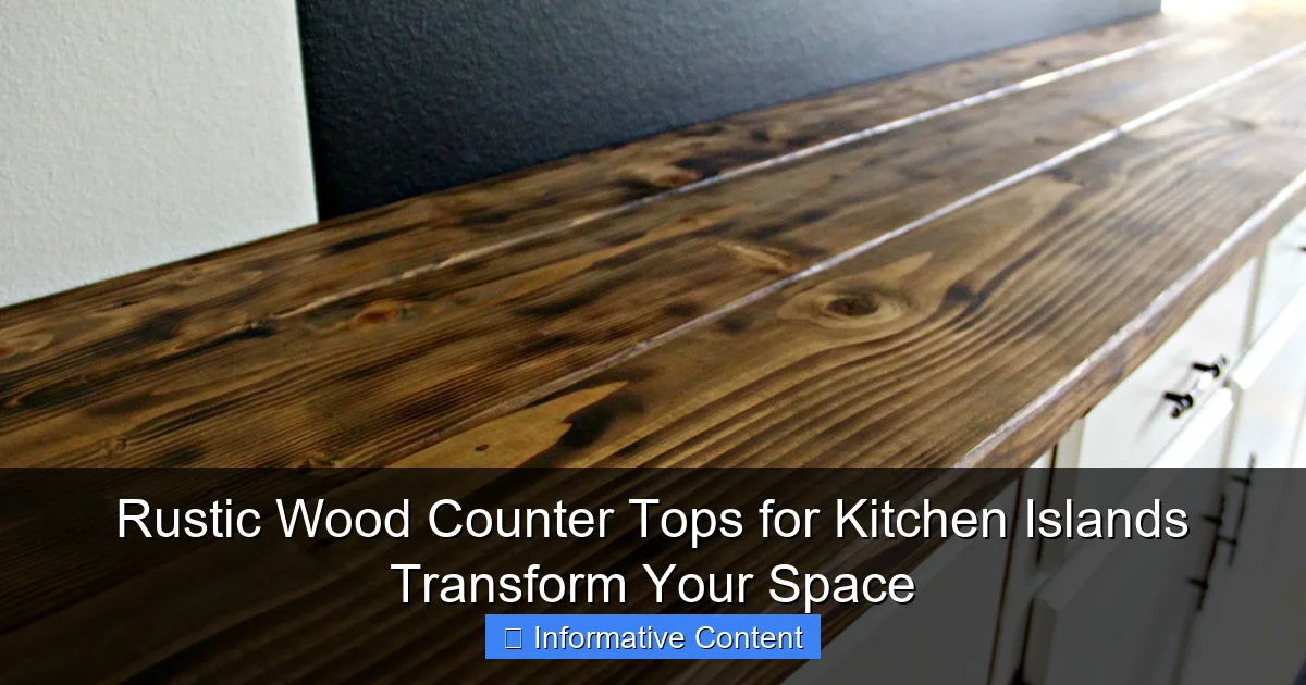 Rustic Wood Counter Tops for Kitchen Islands Transform Your Space