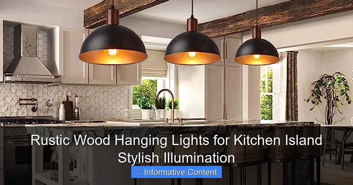 Rustic Wood Hanging Lights for Kitchen Island Stylish Illumination