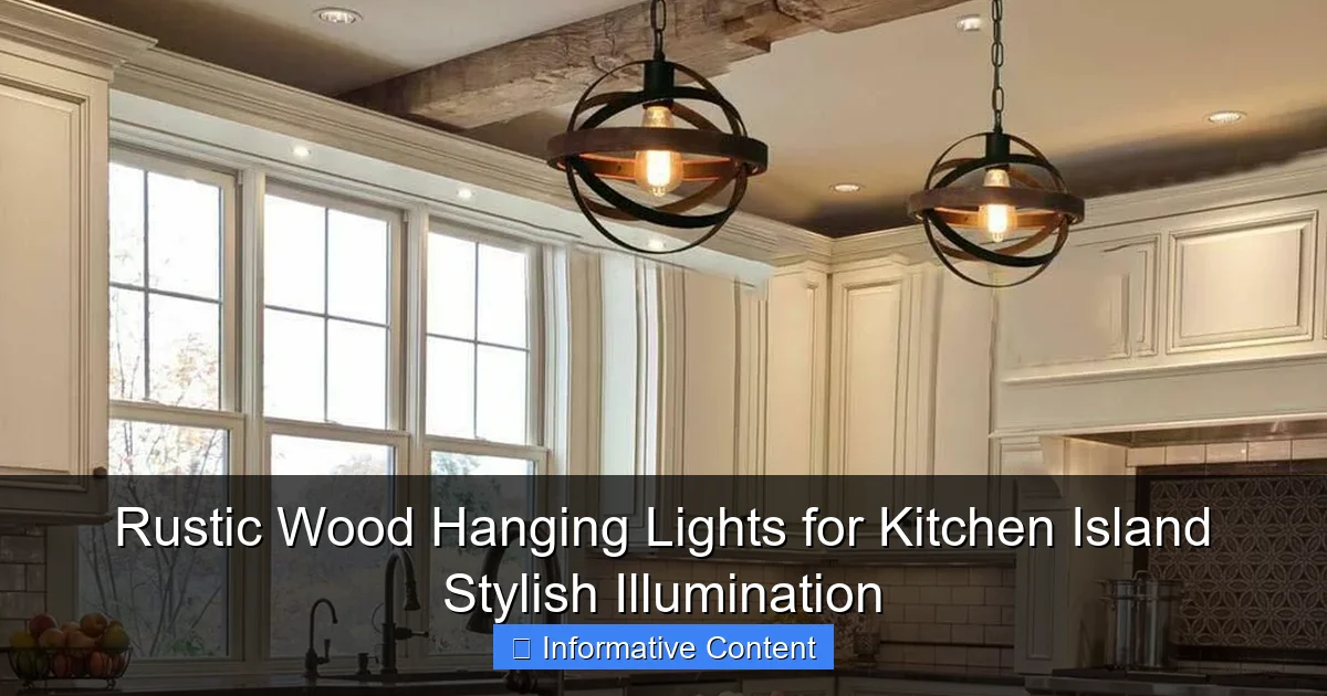 Rustic Wood Hanging Lights for Kitchen Island Stylish Illumination