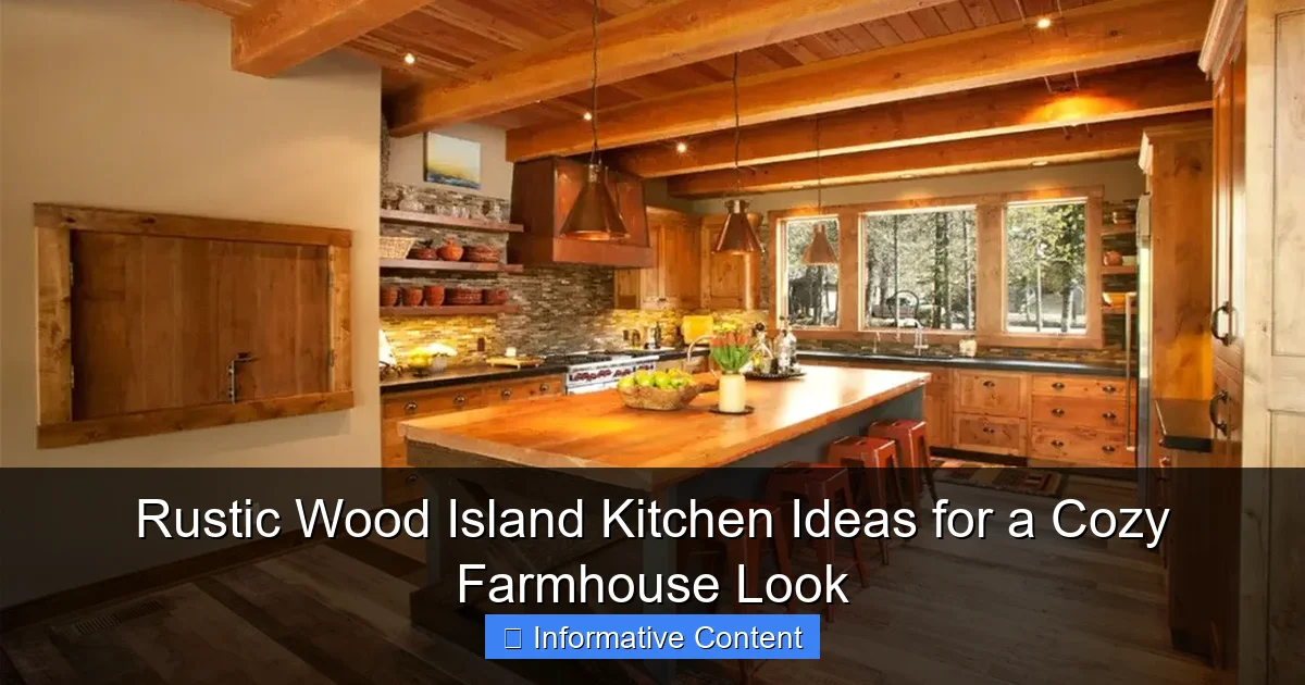 Rustic Wood Island Kitchen Ideas for a Cozy Farmhouse Look