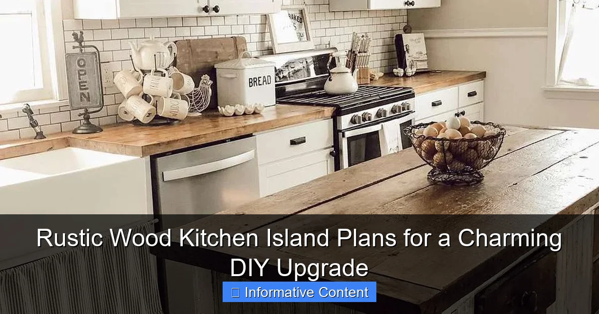 Rustic Wood Kitchen Island Plans for a Charming DIY Upgrade