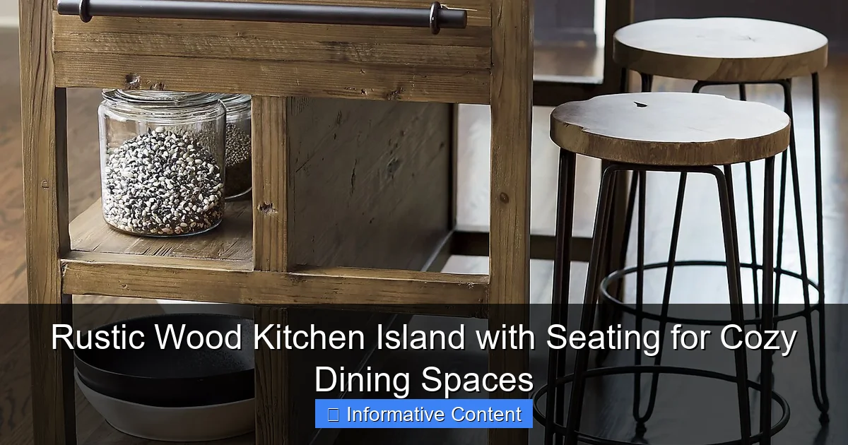 Rustic Wood Kitchen Island with Seating for Cozy Dining Spaces