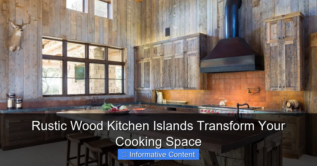 Rustic Wood Kitchen Islands Transform Your Cooking Space