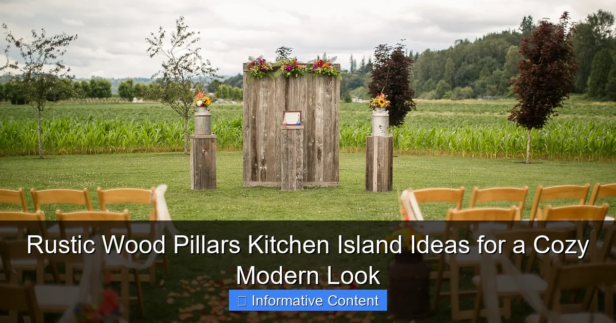 Rustic Wood Pillars Kitchen Island Ideas for a Cozy Modern Look