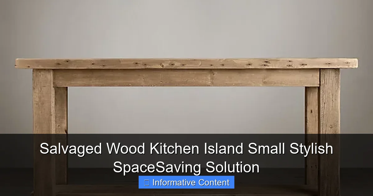 Salvaged Wood Kitchen Island Small Stylish SpaceSaving Solution