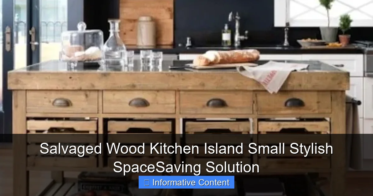Salvaged Wood Kitchen Island Small Stylish SpaceSaving Solution