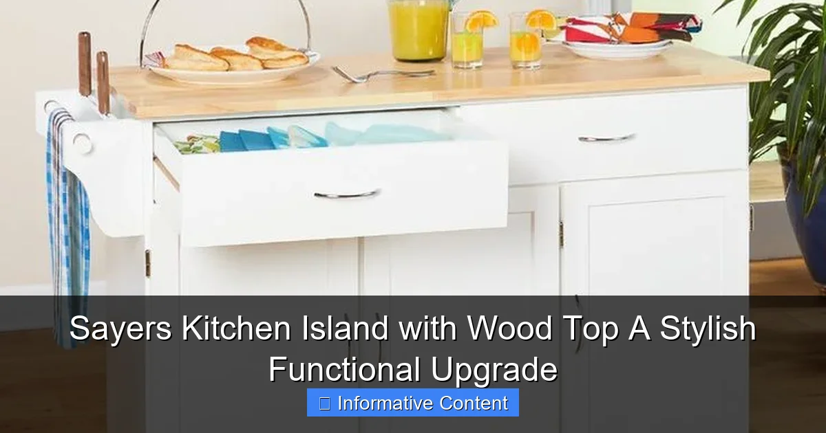 Sayers Kitchen Island with Wood Top A Stylish Functional Upgrade