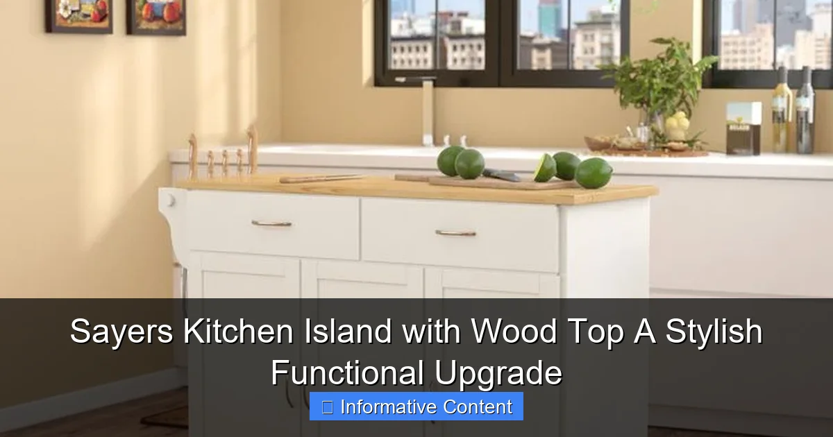 Sayers Kitchen Island with Wood Top A Stylish Functional Upgrade
