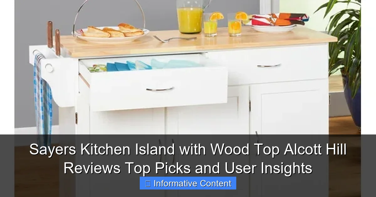Sayers Kitchen Island with Wood Top Alcott Hill Reviews Top Picks and User Insights